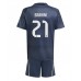Real Madrid Brahim Diaz #21 Bortedraktsett Barn 2025-26 Korte ermer (+ Korte bukser)